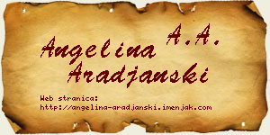 Angelina Arađanski vizit kartica